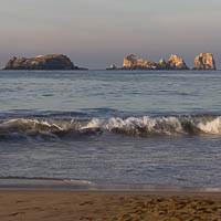 Warm ocean water, stunning rock formations.